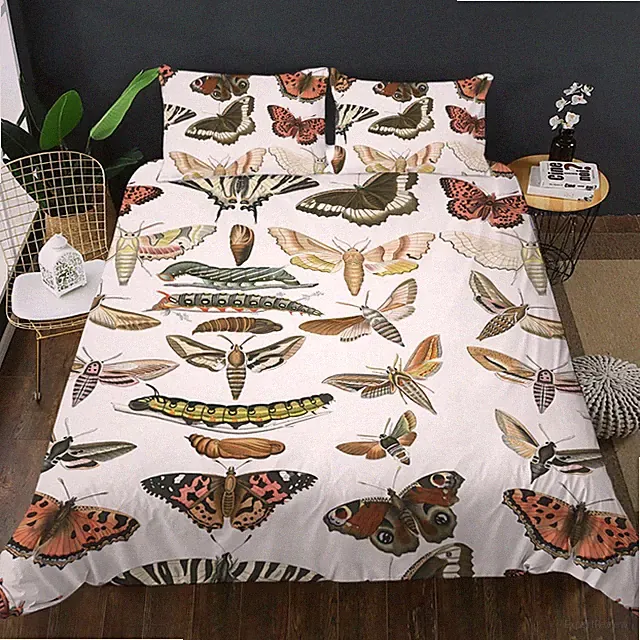 3D Insect Butterfly Quilt Cover Set Bedding Sets Pillowcases
