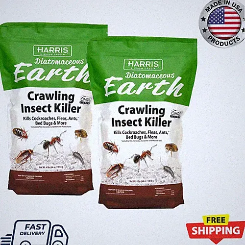 64 Oz Diatomaceous Earth Crawling Insect Killer Organic Powder (2-Pack)