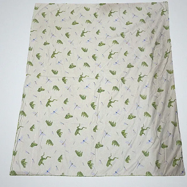 Dransfield & Ross Full Comforter Yellow Frog Dragonfly Reversible Lake House