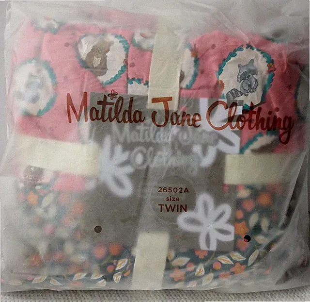 MATILDA JANE 26502A Twin Bed Skirt Bedroom Dust Ruffle Rosy Blossom Colored