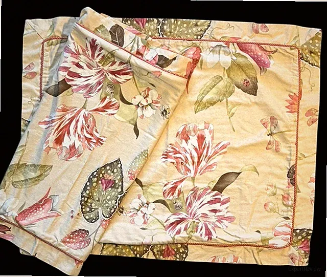 Noble Excellence Pillow Shams Set 2 Standard Braemore Petal Burst Floral Insects