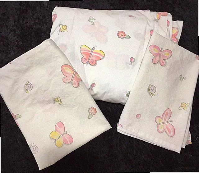 Pottery Barn Kids Duvet Cover Full Bedding 3pc Set Garden Bug Butterfly Floral