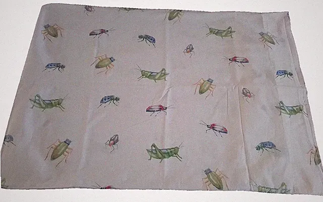 Pottery Barn Kids Max Bugs Insect STD Pillowcase Blue Green Red Grasshopper