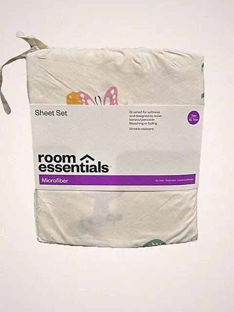 Twin / XL Twin Sheet Set Microfiber Room Essentials Mushrooms & Insects Design