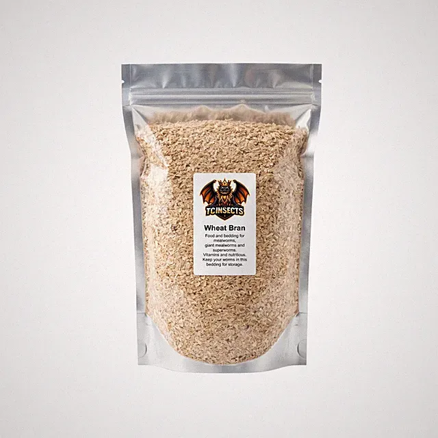 Wheat Bran Bedding & Gut Load for Superworms Mealworms Crickets & Dubia Roaches